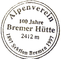 Hüttenstempel Bremer Hütte